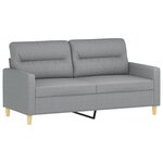 vidaXL Ensemble de canapés 3 Pièces coussins gris clair tissu