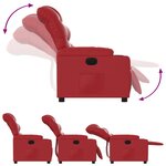 vidaXL Fauteuil inclinable électrique Rouge Similicuir