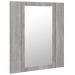 vidaXL Armoire à miroir LED de salle de bain sonoma gris 40x12x45 cm