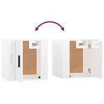 vidaXL Meuble TV mural Blanc brillant 40x34 5x40 cm