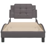 vidaXL Cadre de lit sans matelas gris 100x200 cm similicuir