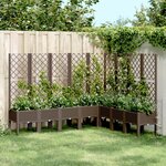 vidaXL Jardinière avec treillis marron 200x160x142 cm PP
