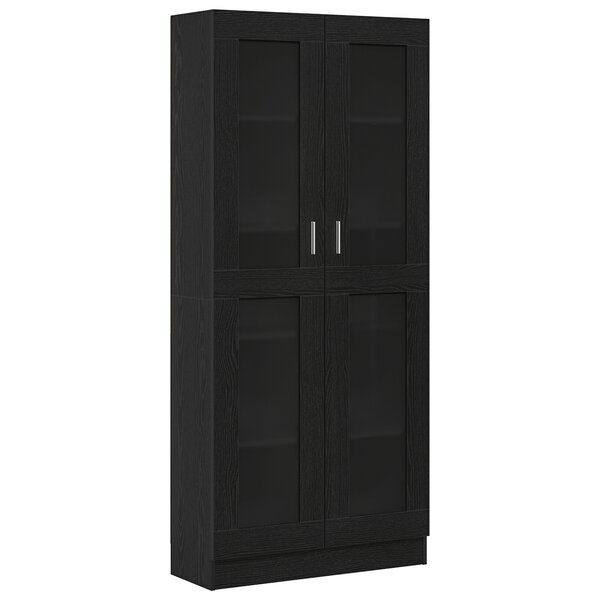Bibliothèques vidaXL 2 Pièces Chêne Noir 82 5x30 5x185 cm Bois d'ingénierie