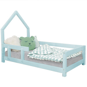 Lit cabane enfant POPPI 120 x 190 bleu clair 2
