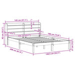 vidaXL Cadre de lit sans matelas 135x190 cm bois de pin massif