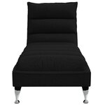 vidaXL Chaise longue de massage avec coussins noir tissu