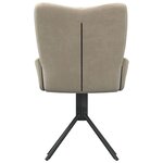 vidaXL Chaises pivotantes à manger lot de 2 Gris clair Velours