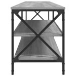 vidaXL Meuble TV sonoma gris 200x40x50 cm bois d'ingénierie et métal