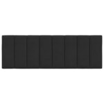 vidaXL Coussin de tête de lit noir 140 cm velours