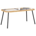 Ensemble de canapés de jardin 2 pièces avec coussins en poly rattan naturel