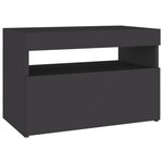 vidaXL Meubles TV avec lumières LED 2 Pièces gris 60x35x40 cm