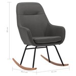 vidaXL Chaise à bascule Gris foncé Tissu
