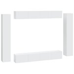 vidaXL Ensemble de meubles TV 8 Pièces Blanc Bois d'ingénierie