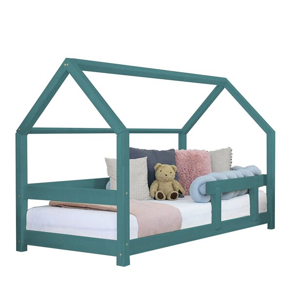 Lit cabane enfant TERY 90 x 200 vert pétrole