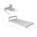 Lit enfant DREAMY 120 x 180 gris