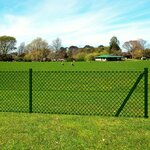 vidaXL Clôture à mailles losangées et poteaux acier 1 5x25 m