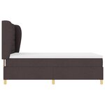Lit avec sommier à ressorts et matelas vidaXL Marron foncé 160x200 cm Tissu