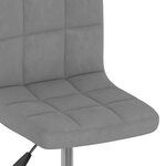 vidaXL Chaise pivotante de salle à manger Gris clair Velours