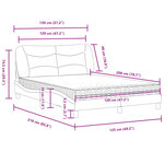 vidaXL Lit avec matelas noir 120x200 cm similicuir