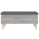 vidaXL Banc de rangement sonoma gris 102x42x46 cm bois d'ingénierie