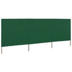 vidaXL Paravent 3 panneaux Tissu 400 x 160 cm Vert