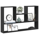 vidaXL Étagère murale noir 99x15x60 cm bois d'ingénierie