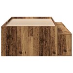 vidaXL Cadre de lit de rangement Bois ancien 100x200 cm