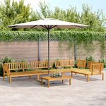 vidaXL Salon palette de jardin 5 Pièces bois d'acacia massif