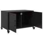vidaXL Meuble TV noir 68x39x43 5 cm acier laminé à froid