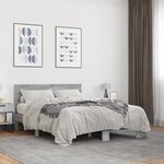 vidaXL Cadre de lit sans matelas sonoma gris 120x190 cm