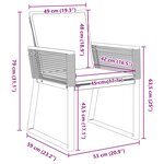 vidaXL Ensemble de Dining de Jardin 5 Pièces avec Coussins Noir Rattan Poly