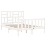 vidaXL Cadre de lit sans matelas blanc 120x200 cm bois de pin massif