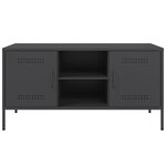 vidaXL Meuble TV noir 100 5x39x50 5 cm acier