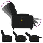 vidaXL Fauteuil de massage inclinable électrique noir similicuir