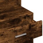 vidaXL Coiffeuse avec armoire chêne fumé 80x35x132 cm