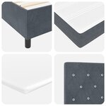 Lit box spring vidaXL avec matelas gris foncé 90x190 cm en velours