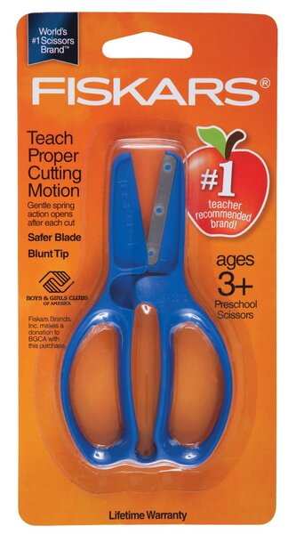 Ciseaux Squeezers 11 cm pour enfants +3 ans droitiers ou gauchers,al bleu ou rouge FISKARS
