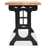 vidaXL Table à manger dessus en bois de sapin massif 122x65x82 cm