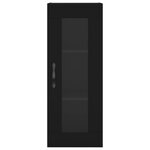 vidaXL Buffet haut Noir 34 5x34x180 cm Bois d'ingénierie