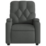 vidaXL Fauteuil inclinable de massage électrique gris foncé tissu