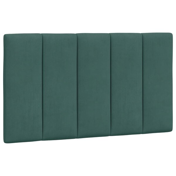 vidaXL Coussin de tête de lit vert foncé 80 cm velours