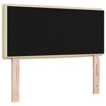 vidaXL Tête de lit Design Lignes Crème 80 cm Tissu