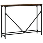 vidaXL Table console chêne fumé 102x22 5x75 cm bois d'ingénierie