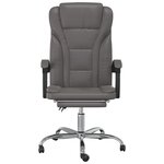 Chaise fauteuil siège pivotante de inclinable de bureau informatique étude similicuir gris 02_0024245