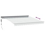vidaXL Auvent rétractable automatique anthracite et blanc 400x350 cm
