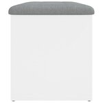 vidaXL Banc de rangement blanc 82x42x45 cm bois d'ingénierie