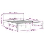 vidaXL Cadre de lit sans matelas 150x200 cm