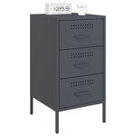 vidaXL Table de chevet anthracite 36x39x68 cm acier laminé à froid