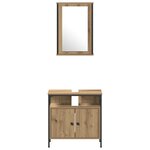 vidaXL Ensemble de meubles de salle de bain de 4 pièces en chêne artisanal