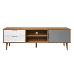 vidaXL Meuble TV MOLDE Marron 158x40x49 cm Bois de pin massif